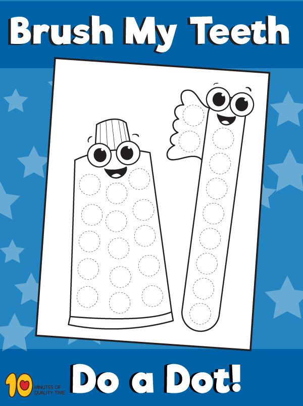 Printable Brush Teeth Activity