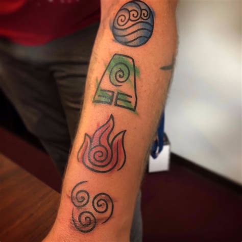 Elemental Symbols Tattoo