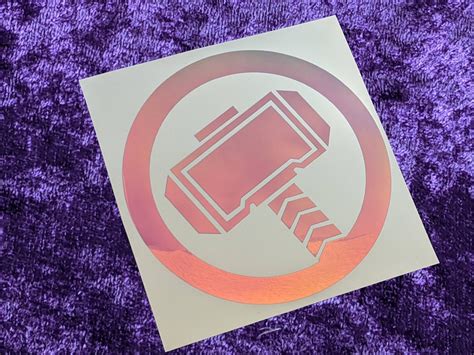 Thor Hammer Symbol Vinyl Decal in Magical Holographic or White - Etsy