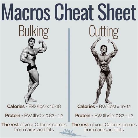 MACROS CHEAT SHEET FOR BULKING AND CUTTING You want to bulk or you want ...