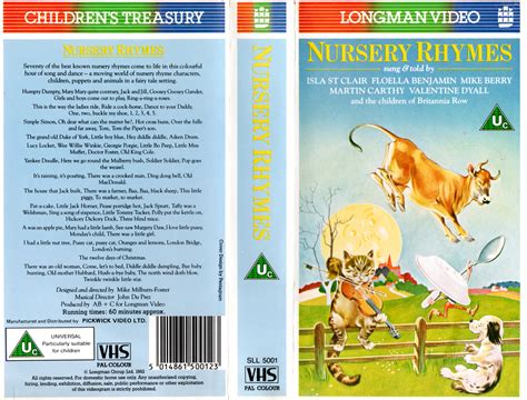 70 Golden Nursery Rhymes (1982 UK VHS) : Pickwick Video, Screen Legends ...