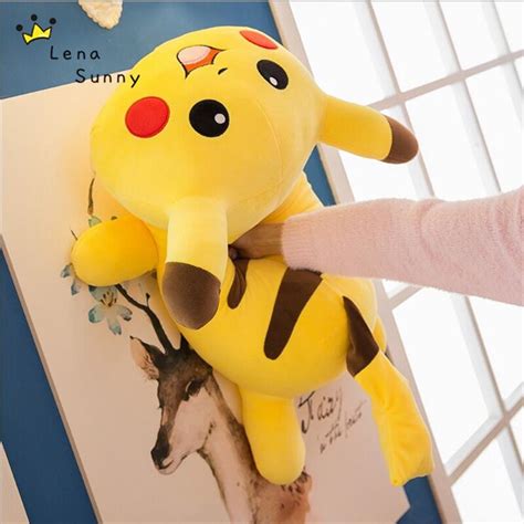 40 90CM Kawaii Pikachu Plush Toy Doll ,Stuffed Plush Cartoon Pikachu ...