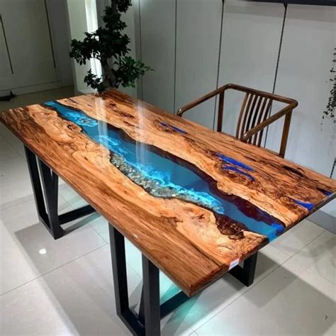 Epoxy Resin Wood Table, Without Storage At Rs 70000/piece In Nashik ID ...