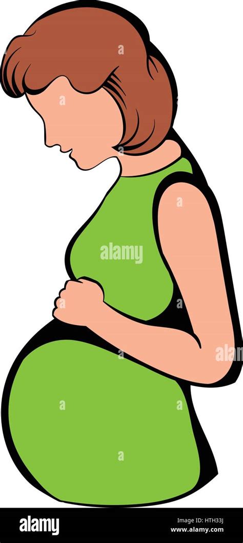 Pregnant Woman Cartoon Drawing - Jaka-Attacker