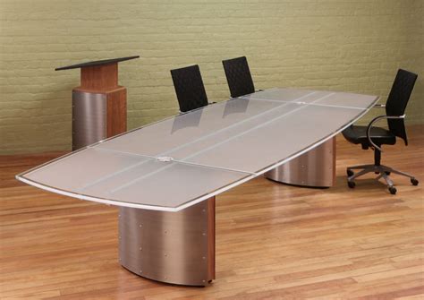 Glass Top Conference Room Table - Glass Designs