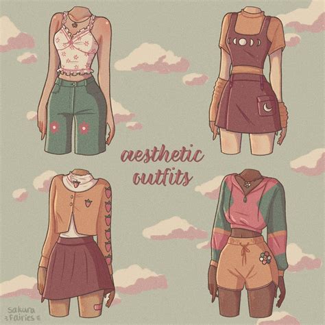 Aesthetic Clothing Ideas Drawing - outfitsclue.com