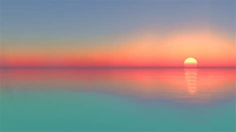 Calm, Sea, Sunset, Horizon, Scenery, 4K, #6.931 Wallpaper PC Desktop