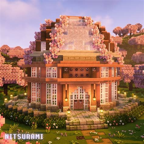 Minecraft Cherry Blossom Greenhouse Tutorial