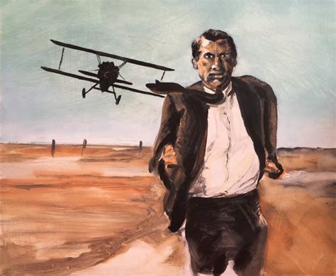 North by Northwest crop duster scene Painting by Sue Hutchins | Saatchi Art