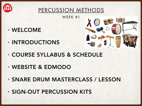 PERCUSSION METHODS