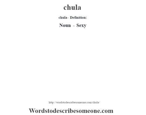 chula definition | chula meaning - words to describe someone