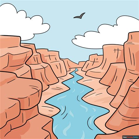 How to Draw the Grand Canyon - Really Easy Drawing Tutorial