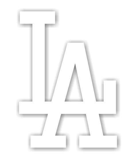 Los Angeles Dodgers "LA" (White) Precision Cut Decal / Sticker