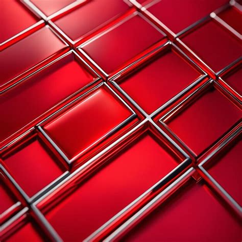 Premium AI Image | Red rectangle shaped abstract background