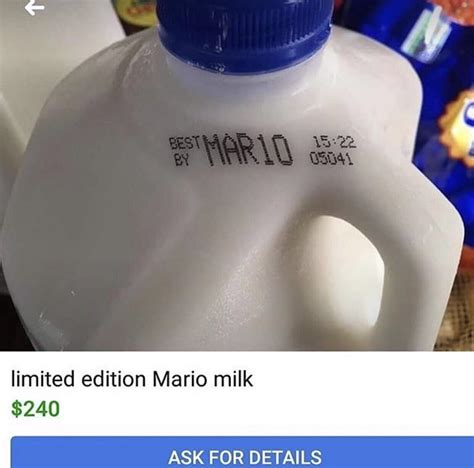 limited edition Mario milk : r/CrackheadCraigslist