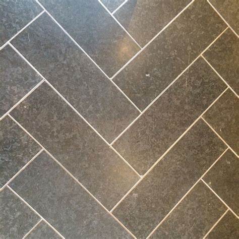 Chevron pattern tile flooring