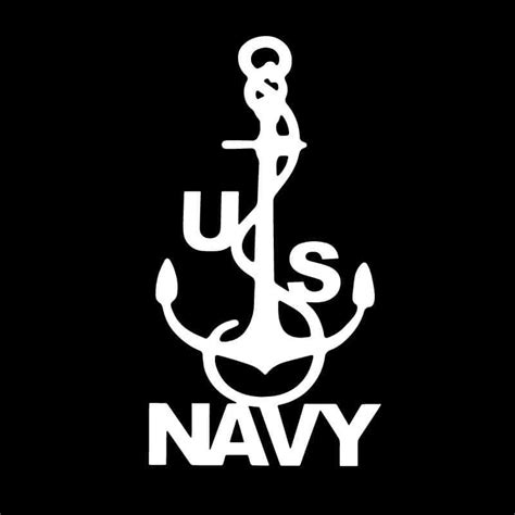 Navy Car Us Symbol Anchor Logo Window Decal Sticker | Custom Made In ...