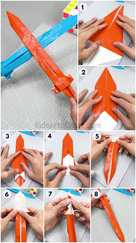 DIY Paper Sword Craft Tutorial for Kids With Step by Step Instructions ...