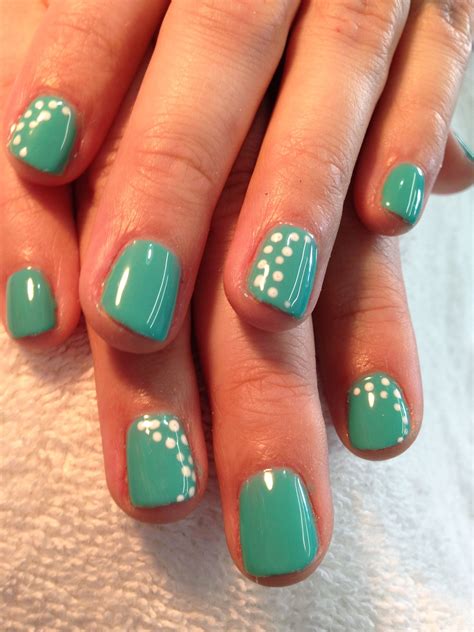 Turquoise gel polish w/ polkadots Gel Polish, Diane, Turquoise, Nails ...