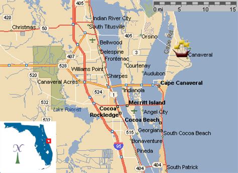 Port Canaveral Map Florida | Time Zones Map