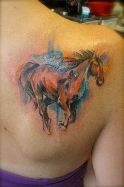 Watercolor Horse Tattoo Designs, Ideas and Meaning - Tattoos For You