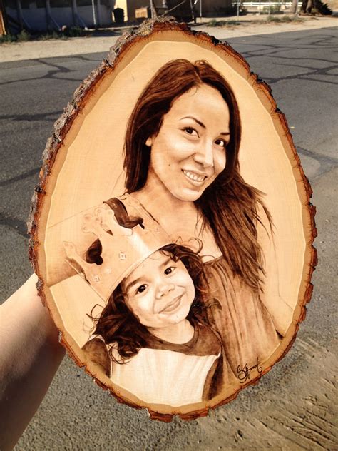 Custom pyrography portrait on basswood plaque. 8x10 #art #pyrography # ...