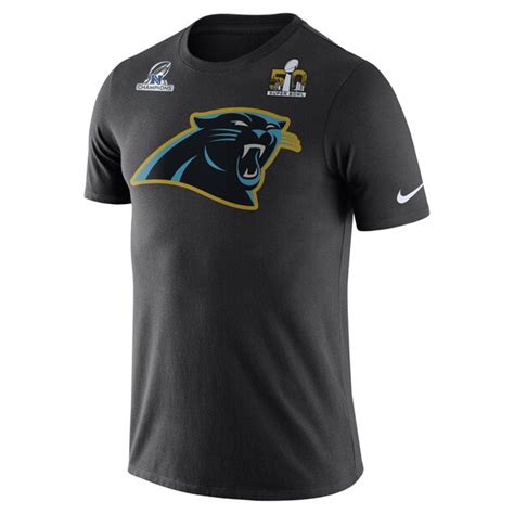 Carolina Panthers Nike Super Bowl 50 Bound Roster T-Shirt - Black ...