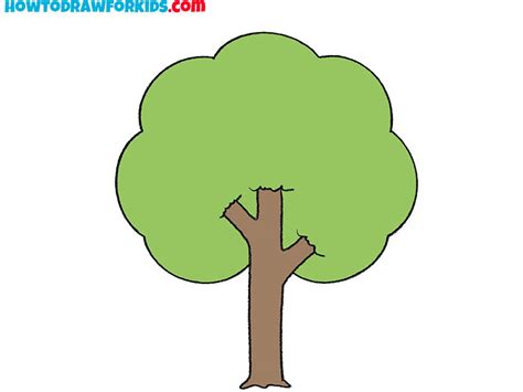 How to Draw a Simple Tree - Easy Drawing Tutorial For Kids