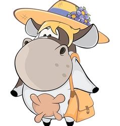 Cute Cow Cartoon Character Royalty Free Vector Image