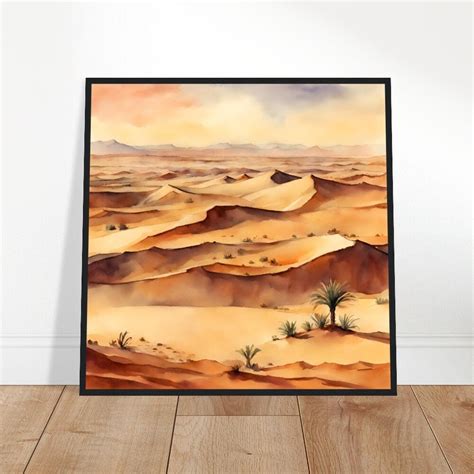 Sahara Desert Art, Sahara Desert Painting, Sahara Desert Watercolor Art ...