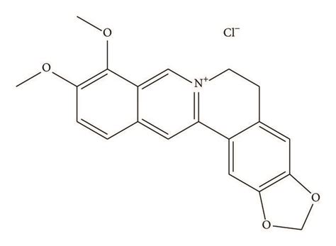 The chemical structure of berberine hydrochloride. | Download ...