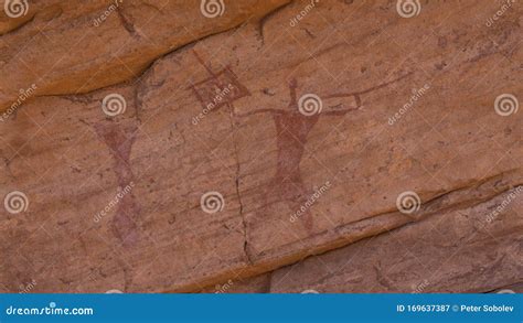 Ancient Rock Art in Sahara Desert Stock Image - Image of civilization ...