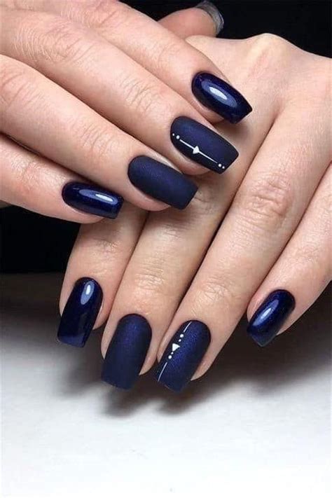 Top 25 Best Navy Blue Nail Design Ideas (2023 Update) | Oje, Mücevherli ...