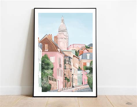 Montmartre Paris Montmartre Paris art print Paris art print | Etsy