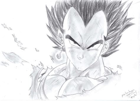 Abderrahman Zahid Arts: Dragon ball Z " Vegeta " Drawing