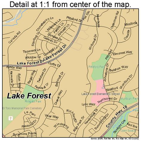 Lake Forest California Street Map 0639496