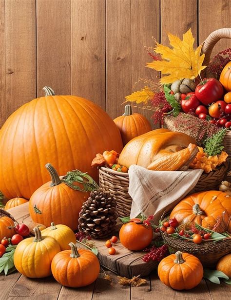 Premium AI Image | Thanksgiving and the Harvest Feast background