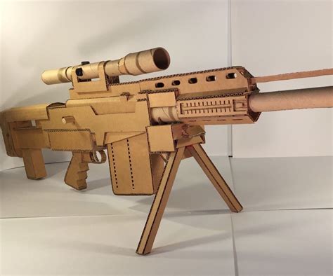 Papercraft Ak 47 Fully Functioning Cardboard as 50 Sniper Rifle ...