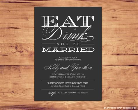 Printable Rehearsal Dinner Invitations