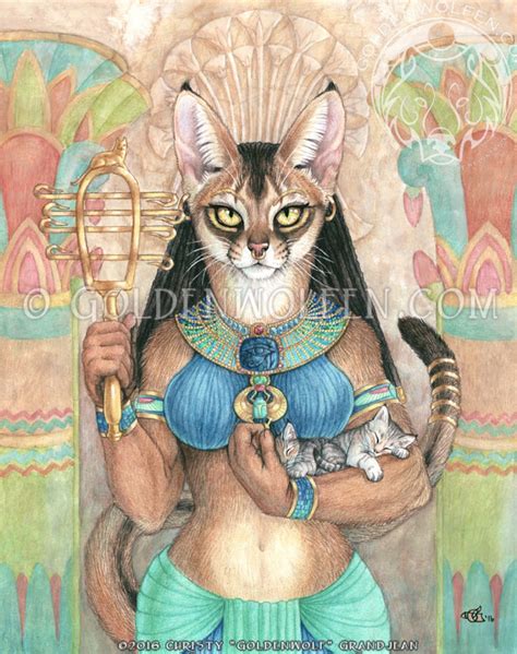 Bastet Egyptian Cat Goddess Print - Etsy