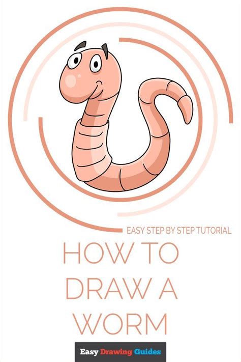 How to Draw a Worm - Really Easy Drawing Tutorial | Aprendizaje, Lombriz