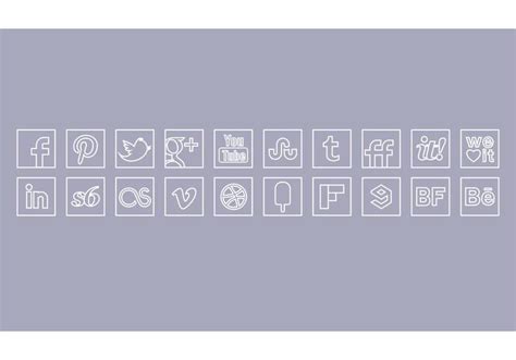 White Line Vector Icons Set | Free Vector Art at Vecteezy!