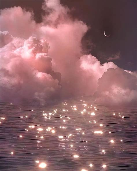 Aesthetic Wallpaper Moon And Stars Pink - pic-leg