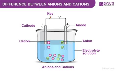 Cations and Anions - Difference Between Anions and Cations with Examples