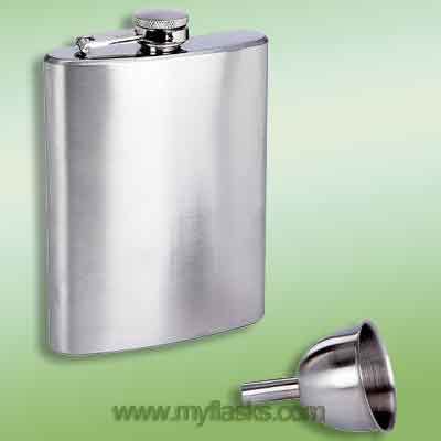 8oz Stainless Steel Flask & Funnel Gift Set | The Flask Store