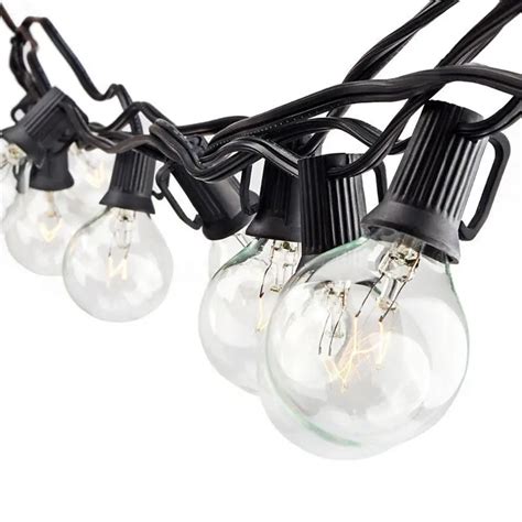 G40 25 LED Bulb Globe String Lights with Clear Bulb Backyard Patio ...