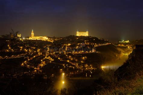 Night View Of Old Street. Toledo Stock Photo - Image of house, europe ...