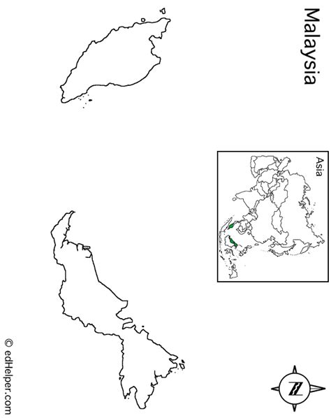 Malaysia Outline Map