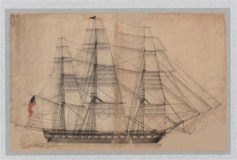 Sailors & Mermaids - “ U.S. Frigate Constitution “ … Drawing by...