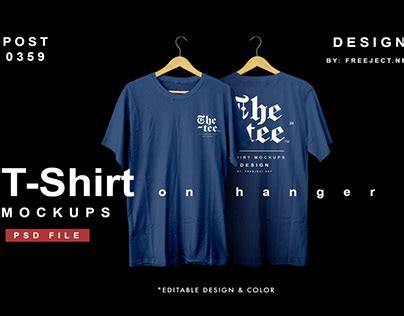 Free Download T-Shirt on Hanger PSD Mockup | Behance